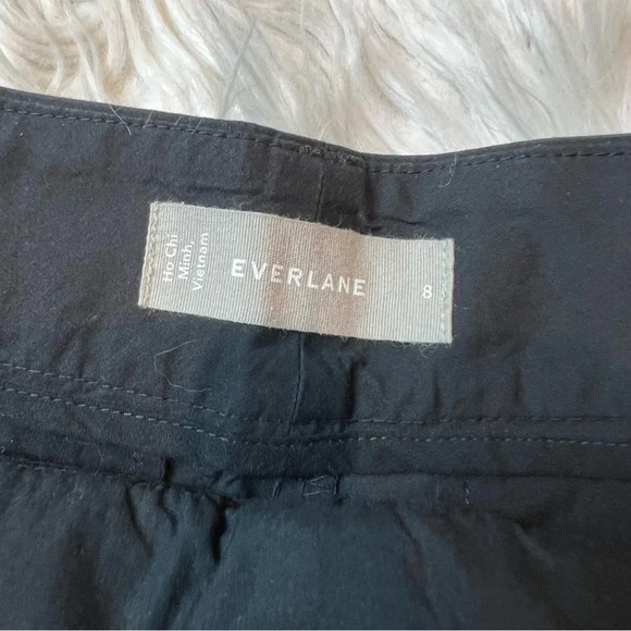 New EVERLANE The Poplin Pleated Taper Pant Black NWT Minimalist Casual Women’s 8 - Picture 9 of 14